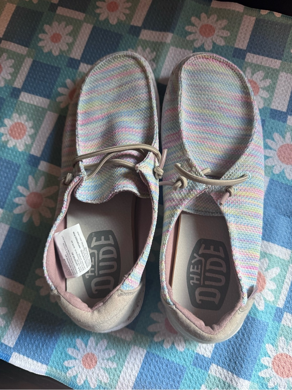 Hey Dude Pastel Stripe Slip-On Shoes